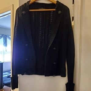 Banana republic black double breasted sweater